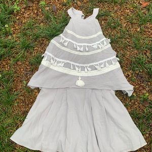 The Impeccable Pig Romper size Small Gray